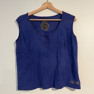 Vintage Harley Davidson Royal Blue Sleeveless Top
